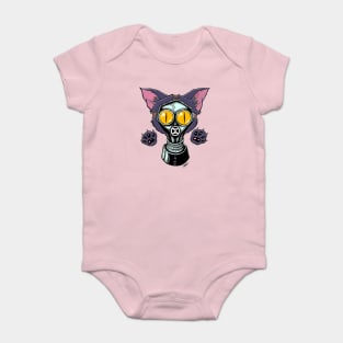 Gas Mask Kitty Baby Bodysuit